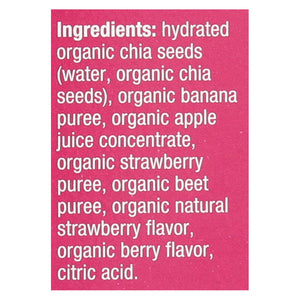 Mamma Chia Organic Squeeze Vitality Snack - Strawberry Banana - Case Of 6 - 3.5 Oz.