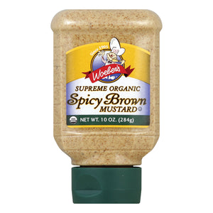 Woeber's Supreme Organic Spicy Brown Mustard - Case Of 6 - 10 Oz.