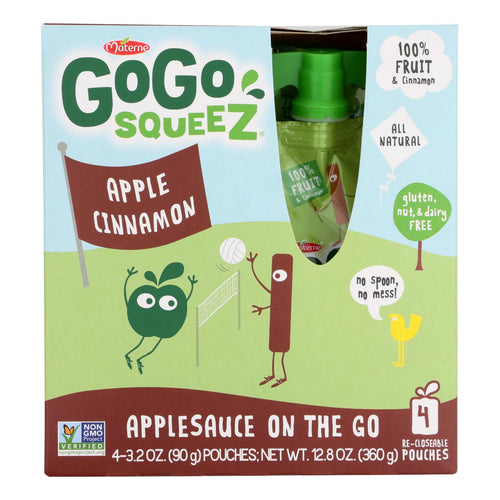 Gogo Squeeze Organic - Apple Cinnamon - Case Of 12 - 3.2 Oz.