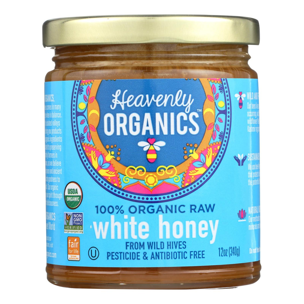 Heavenly Organics Organic Honey - White Raw - Case Of 6 - 12 Oz.