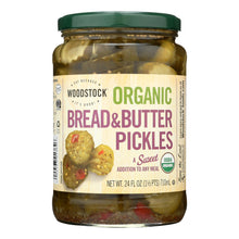 Woodstock Organic Pickles - Sweet Bread & Butter - Sliced - Case Of 6 - 24 Oz.