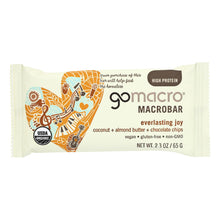 Gomacro Organic Macrobar - Coconut Almond Butter And Chocolate Chips - Case Of 12 - 2.3 Oz.