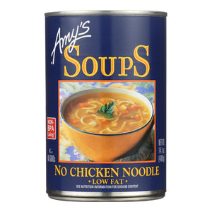 Amy's - Organic Low Fat No-chicken Nooodle Soup - Case Of 12 - 14.1 Oz