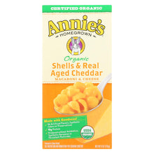 Annie's Homegrown Organic Shells And Real Aged Cheddar Macaroni And Cheese - Case Of 12 - 6 Oz.