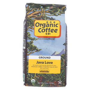 Organic Coffee Company Ground Coffee - Java Love - Case Of 6 - 12 Oz.