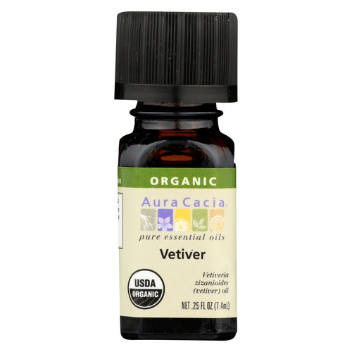 Aura Cacia - Organic Essential Oil - Vetiver - .25 Oz