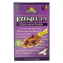 Food For Life Baking Co. Cereal - Organic - Ezekiel 4-9 - Sprouted Whole Grain - Cinnamon Raisin - 16 Oz - Case Of 6