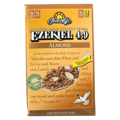 Food For Life Baking Co. Cereal - Organic - Ezekiel 4-9 - Sprouted Whole Grain - Almond - 16 Oz - Case Of 6