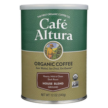 Cafe Altura - Organic Ground Coffee - House Blend - Case Of 6 - 12 Oz.