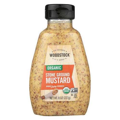 Woodstock Organic Mustard - Stoneground - Case Of 12 - 8 Oz.