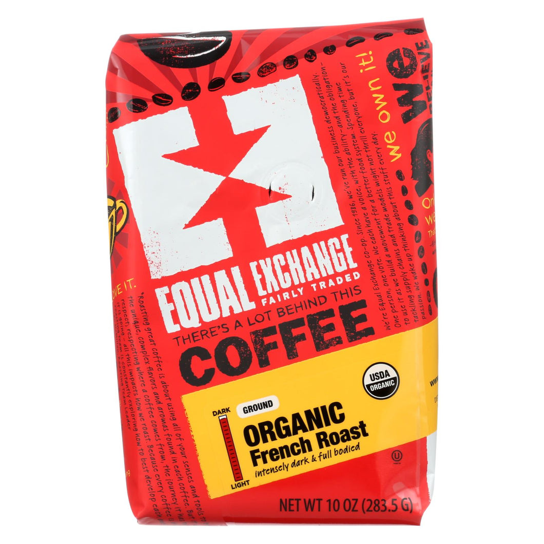 Equal Exchange Organic Drip Coffee - French Roast - Case Of 6 - 10 Oz.