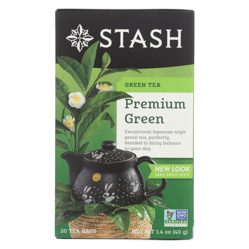 Stash Tea Organic Green Tea - Premium - Case Of 6 - 20 Bags