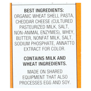 Annies Homegrown Macaroni And Cheese - Organic - Shells And Real Aged Cheddar - 6 Oz - Case Of 12