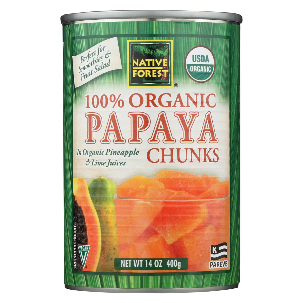 Native Forest Organic Chunks - Papaya - Case Of 6 - 14 Oz.