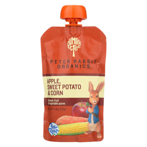 Peter Rabbit Organics Veggie Snacks - Sweet Potato Corn And Apple - Case Of 10 - 4.4 Oz.