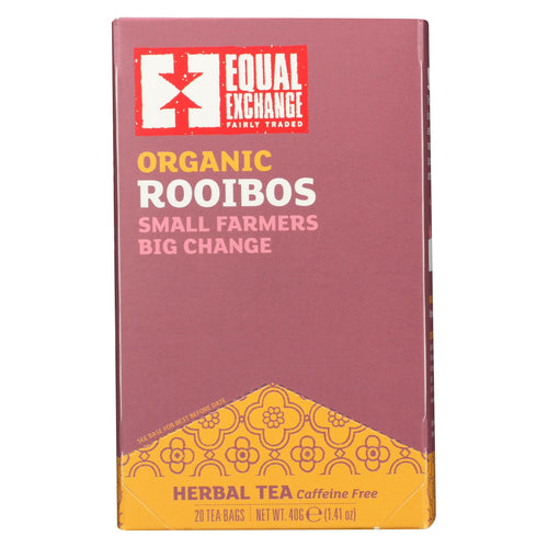 Equal Exchange Organic Rooibos Tea - Rooibos Tea - Case Of 6 - 20 Bags