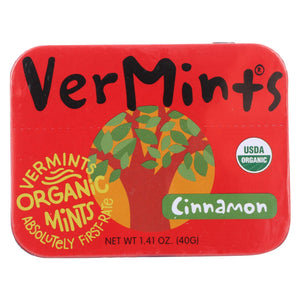 Vermints Breath Mints - All Natural - Cinnamint - 1.41 Oz - Case Of 6