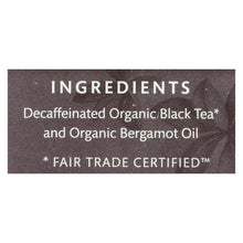 Choice Organic Teas Decaffeinated Earl Grey Tea - 16 Tea Bags - Case Of 6