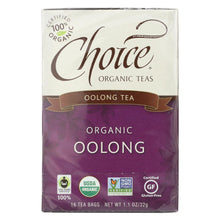 Choice Organic Teas Oolong Tea - 16 Tea Bags - Case Of 6