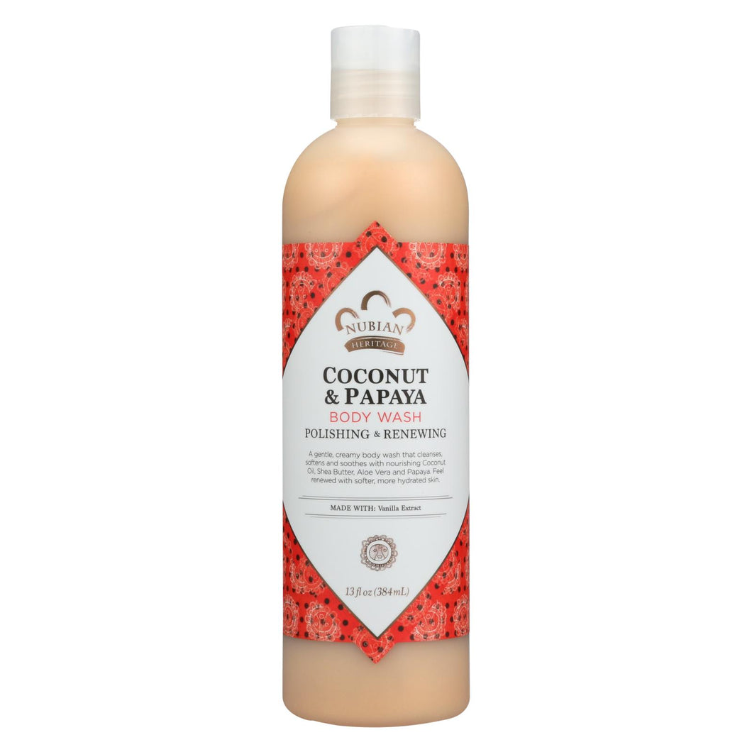 Nubian Heritage Body Wash Coconut And Papaya - 13 Fl Oz