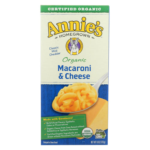 Annies Homegrown Macaroni And Cheese - Organic - Classic - 6 Oz - Case Of 12