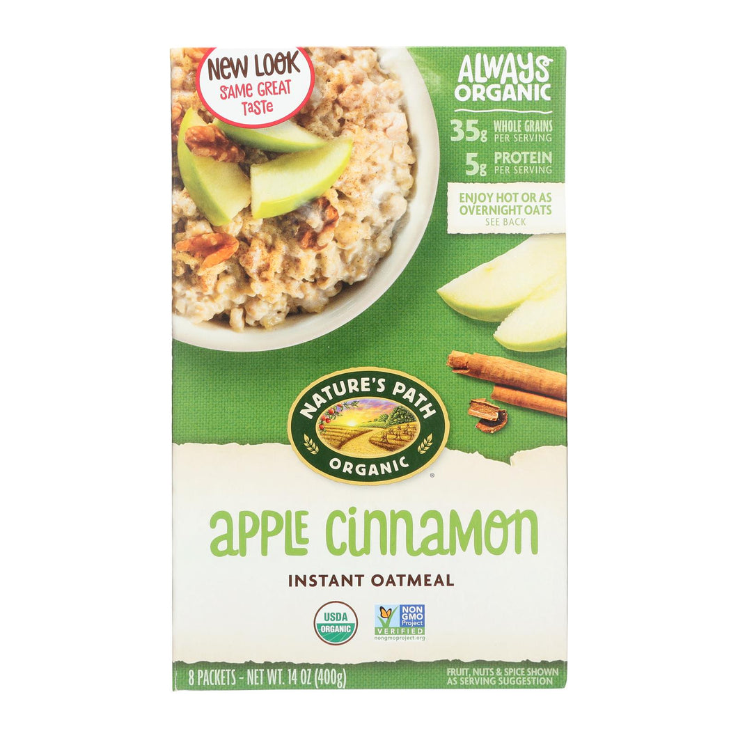 Nature's Path Hot Oatmeal - Apple Cinnamon - Case Of 6 - 14 Oz.