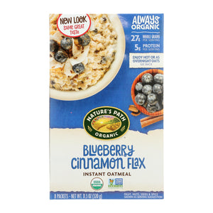 Nature's Path Organic Optimum Power Flax Cereal - Blueberry Cinnamon - Case Of 6 - 11.2 Oz.