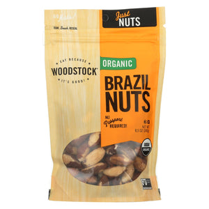 Woodstock Organic Brazil Nuts - Case Of 8 - 8.5 Oz.