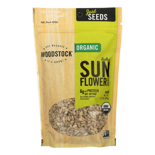 Woodstock Organic Sunflower Seeds - Hulled - Case Of 8 - 12 Oz.