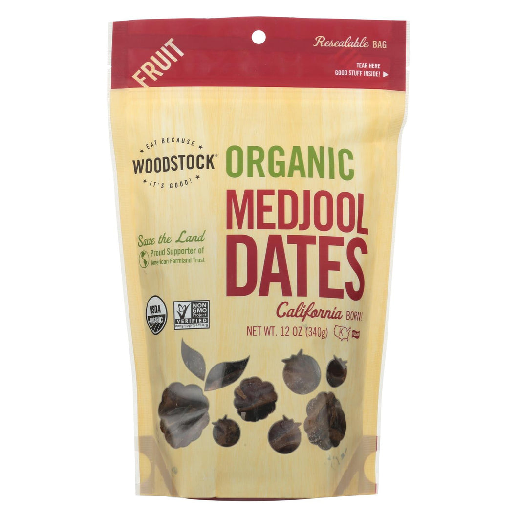 Woodstock Organic Medjool Dates - Case Of 8 - 12 Oz.