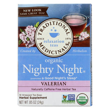 Traditional Medicinals Organic Herbal Tea - Nighty Night Valerian - Case Of 6 - 16 Bags