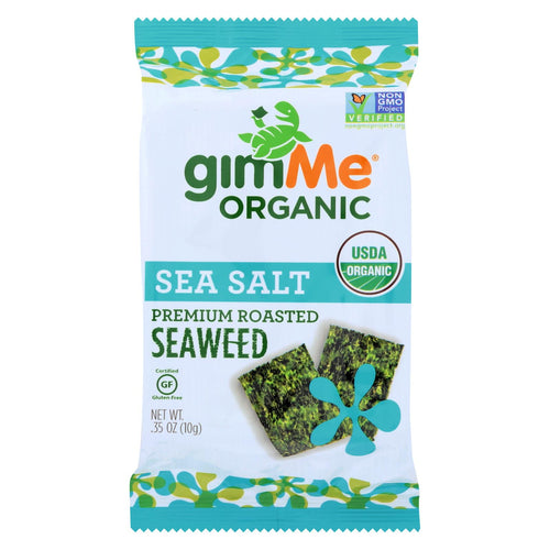 Gimme Organic Seaweed Chips - Sea Salt - Case Of 12 - 0.35 Oz.