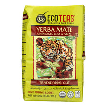 Ecoteas Organic Loose Yerba Mate - Traditional Cut - Case Of 6 - 1 Lb.