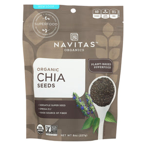 Navitas Naturals Chia Seeds - Organic - Raw - 8 Oz - Case Of 12