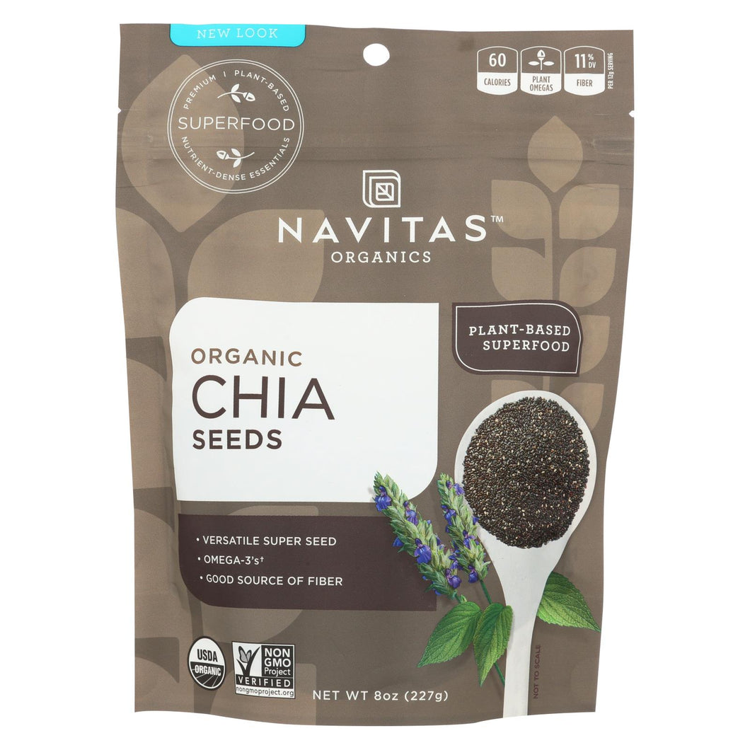 Navitas Naturals Chia Seeds - Organic - Raw - 8 Oz - Case Of 12