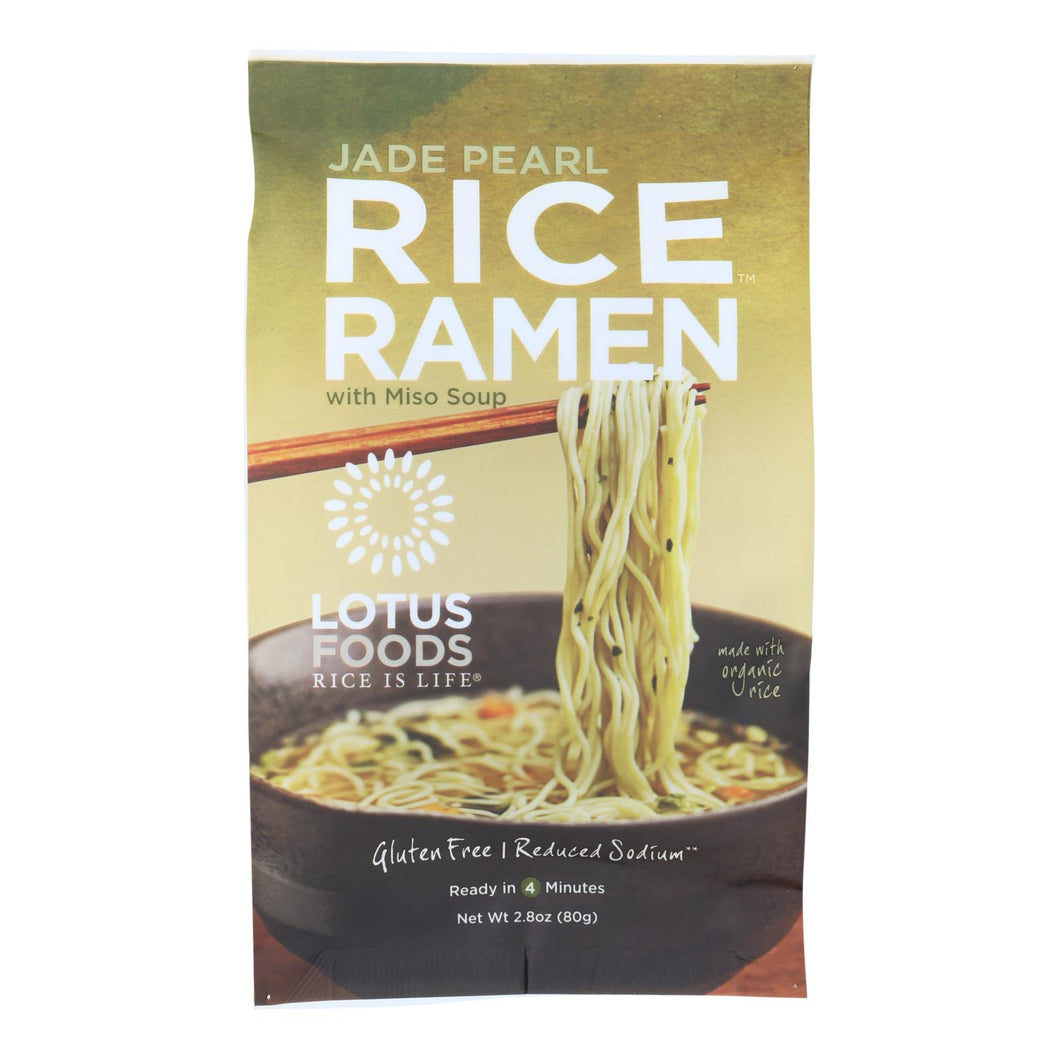 Lotus Foods Ramen - Organic - Jade Pearl Rice - With Miso Soup - 2.8 Oz - Case Of 10