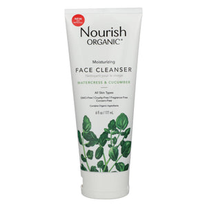 Nourish Organic Face Cleanser - Moisturizing Cream Cucumber And Watercress - 6 Oz