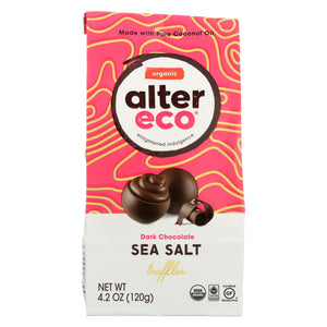 Alter Eco Americas Truffles - Sea Salt - Case Of 8 - 4.2 Oz.