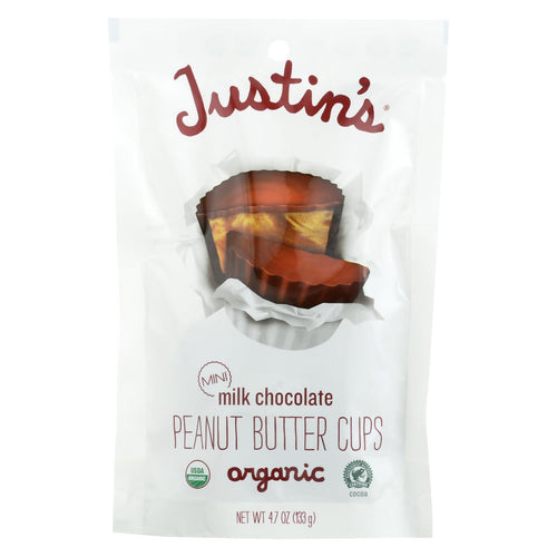 Justin's Nut Butter Peanut Butter Cups - Organic - Milk Chocolate - Mini - Case Of 6 - 4.7 Oz.