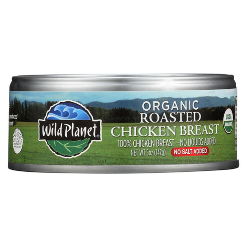 Wild Planet Organic Roasted Chicken Breast - No Salt Added - Case Of 12 - 5 Oz.