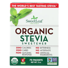 Sweet Leaf Sweetener - Organic - Stevia - 70 Count