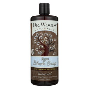 Dr. Woods Naturals Black Soap - Shea Vision - Unscented - 32 Oz