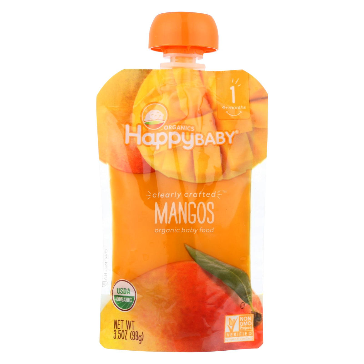 Happy Baby Clearly Crafted Mango - Case Of 16 - 3.5 Oz.