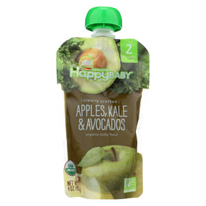 Happy Baby Happy Baby Clearly Crafted - Apples Kale And Avocados - Case Of 16 - 4 Oz.