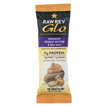 Raw Revolution Glo Crunchy Bar - Peanut Butter And Sea Salt - Case Of 12 - 1.6 Oz.