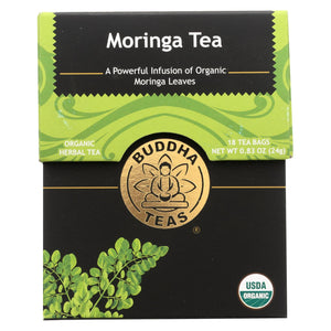 Buddha Teas - Organic Tea - Moringa - Case Of 6 - 18 Bags