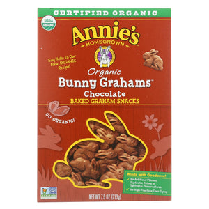 Annie's Homegrown Bunny Grahams Chocolate - Case Of 12 - 7.5 Oz