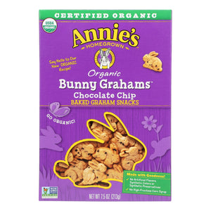 Annie's Homegrown Bunny Grahams Chocolate Chip - Case Of 12 - 7.5 Oz