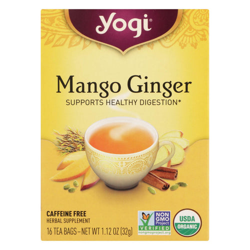 Yogi Tea - Organic - Mango Ginger - Case Of 6 - 16 Bag