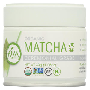 Aiya Tea - Organic Matcha - Ceremonial Grade - Case Of 6 - 30 Grm